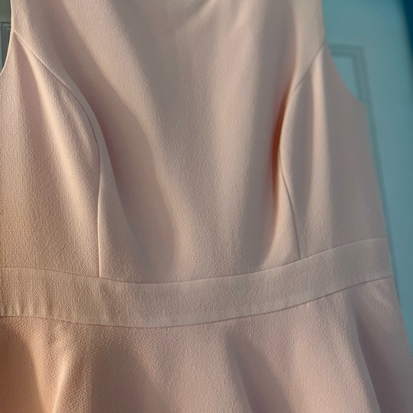 ELIZAJ Ella Ruffle Cascade Crepe Sheath Dress In Blush - Picture 6 of 14